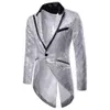 Singers Jacket Fashion Club Suit Jacket Fit Charm One Costume Party Tuxedo Men's Slim Stage Suit Sequins Button Blazer New