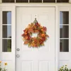 Decorative Flowers Fall Pumpkin Wreath Po Props Festival Atmosphere Artificial Pumpkins Autumn For Holiday Wall Door Yard Ornament