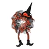 Flores decorativas guirlanda cabide 29.53 polegadas x 15.75 polegadas horror halloween bruxa grinalda para casa assombrada janela decoração de casa