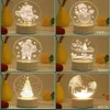 زخارف عيد الميلاد LED 3D Night Lights إنشاء هدايا إبداعية أضواء السرير أضواء المكتب أضواء الغلاف الجوي للأطفال هدايا عيد الميلاد هدية عيد ميلاد 230926