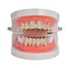 Grillz dentystyczne grille Hiphop Rock Gold Rosgold Białe zęby cyrkonu Nowe przybycie miedziane dolne dolne szelki dla mężczyzn DHOLD DH8D1