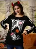 Women's Halloween Maternity Long Sleeve Pregnancy Shirt Halloween Shirts for Women