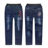 Pantalon marque hiver garçons jean épaissir chaud enfants taille élastique Demin pantalon pour enfants casual garçon bébé 230925