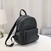 Designer Unissex Backpack Black Skeleton Daypack Daypack Punk Rivet School Bolsa de qualidade Bolsa de viagem Rucksack