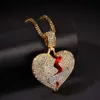 Hip Hop Round Cut Natural Diamond Pendant Anpassa handgjorda Iced Out Heart Shape Diamond Manufacturer Fine Jewelry