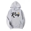 Hoodies masculinos princesa impressão família camisola terno casal hoodie pai-filho roupas streetwear com capuz sweatershirt