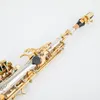 Japan Soprano Saxophone WO37 Silvering Gold Key With Case Sax Soprano Mouthpiece Ligature Reeds Neck