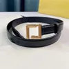 Fashion Woman Belt Designer F Leather Belt Lady Luxury Leash Black Brown Waistband 2cm Width Girdle With Letter Golden Buckle Cintura