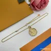 23 Ontwerpers Nieuwe Ketting Luxe Goud Zilver Koper 925 Mannelijke en Vrouwelijke Konijn Hanger Letter Hanger Kleine Gouden Ketting Valentijnsdag Cadeau Verlovingscadeau