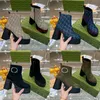 Kvinnor Boot Designer Boots Matelasse Boot Ankle Booties quiltad klassisk mocka präglad spänne chunky hälskor