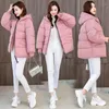 Mulheres para baixo jaqueta de inverno 2023 grosso quente algodão casaco curto básico outwear solto feminino com capuz parkas XL-8XL