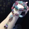 Kettingen Stijl Fijne natuurlijke zoutbron Agaat Ketting Armband Zeldzame sieraden 18 kralen Bangle Accessoires