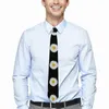 Laço laços branco margarida gravata elegante flor impressão diária usar pescoço feminino clássico gravata acessórios qualidade gráfico colar