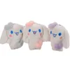 Porte-clés en peluche En gros 30 pcs/lot 4 pouces dessin animé Animal chien blanc en peluche jouet mignon petit chien en peluche petits pendentifs porte-clés cadeaux 230925