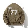 Moda Tasarımcı Ess 77 Korku Erkek Ceket Mektubu Kış Sonbahar Kadınlar Amerikan Beyzbol Ceket Pamuk Rüzgar Derbazı Çıkarılabilir Kapşonlu Varsity Ceket Giyim