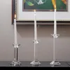 Ljushållare Moderna minimalistiska kristallmatchning Stick Wedding Candelabra Candlelight Dinner Home Decoration Accessories