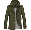 Płaszcze męskie 2023 Casual wełniany płaszcz w długiej koreańskiej wersji Slim Windbreaker Fabric 230925
