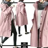 Femmes Laine Mélanges Printemps Automne Femmes Mode Trench-Coat Casual À Capuchon Moyen Long Pardessus Lâche Coupe-Vent Coréen Tendance 5XL 230925