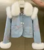 Pele feminina chinês retro jacquard casaco bordado bandeja fivela gola real manga longa jaqueta grossa para mulher 2023 outono inverno