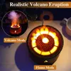 Fuktare Volcano Fire Flame Air Firidifier Arom Diffuser Essential Oil med fjärrkontroll manet för hemdoft mist mak rökning yq230926
