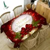 Tafelkleed Kerststof Waterdicht en antifouling Creatief Santa Print Tafelkleed Europese stijl Kersttafelkleed Mantel Mesa 230925