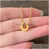 Pendentif Colliers En Gros En Acier Inoxydable Collier Fer À Cheval Pour Femmes Cadeau Mode Cheval Chaussure Bijoux Collier Nouvelle Livraison Directe Pend Dhiwj