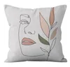 Pillow Case 45 45cm Sofa Cushion Cover Household Supplies Square Simple Printing Pillowcase Plant Abstract Painting