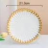 Plates Plates Gold Plated Ceramic Plate Sets Handmade Flower Lace Living Room Dinner Set And Dishes Afternoon Tea Fruit Salad