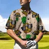 Polos pour hommes vacances impression 3d t-shirts chemises d'été Sport Polo surdimensionné revers bouton à manches courtes mâle décontracté hauts homme vêtements