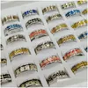 Anneaux de bande 30pcs Mix 316L Modèle en acier inoxydable Bague Vintage Hommes Cool Mode Qualité Jerwelry En gros Drop Livraison Bijoux Dhsoy