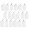 Keychains 100st PO Keychain Rectangle Transparent Blank Acrylic Insert Picture Frame Keyring Key Holder DIY Split Ring250L