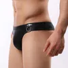 Mutande Sissy Pouch Mutandine Uomo Slip in ecopelle Sospensorio Perizoma Stretch Intimo Slip Hombre Lingerie sexy per il marito