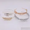 Stirnbänder Retro Blattgold Römische Braut Griechische Frauen Haarschmuck Kopf Juwel Stirnband Tiaras Krone Schmuck Drop Lieferung Haarschmuck Dh8H3