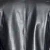 Manteau Long gothique en Faux cuir pour hommes, veste Design tendance, vêtements d'hiver, grande taille S-5xl #4