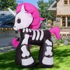 Party Decoration 5FT Halloween Inflatables Decorations Outdoor Cute Skeleton Unicorn Decor Blow Up Yard LED Lights Built-in Holiday Party Toys T230926