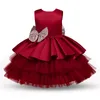 Vestidos da menina crianças vestido para meninas ano de natal princesa eleagnt festa tutu vestidos de baile crianças casamento noite bowknot vestido 1-5 anos 230925