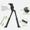 Bike Stems Double Leg Kickstand Bicycle Stand Center Mount Foldable Heavy Duty Adjustable MTB Foot Support Dual 230925