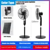 018 ventilateur solaire extérieur 16 pouces 12V 3 vitesses Portable sans fil 15W ventilateur de sol multifonction noir