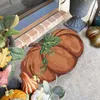 Carpets Large Knitted Blankets Thanksgiving Pumpkin Rug Holiday Floor Mat Welcome Door Polyester Soft Blanket Set