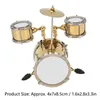 Pendanthalsband Miniatyr Drum Set Music Instrument Model Mini Dollhouse Ornament Drummer Gift Home Decor with Box