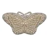 Borse da sera Borsa da pranzo con catena di diamanti in cristallo a spalla singola a forma di farfalla di ultimo design per la festa di nozze 230926