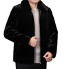 Черная меховая куртка Пальто из искусственного норки Зимняя одежда Теплая и утолщенная верхняя одежда Топы больших размеров