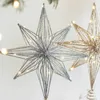 Christmas Decorations Tree Toppers Star LED Light Lamps Home For Ornaments Year 2024 Festival Party