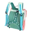 Sacos escolares mochilas elementares arco-íris meninas backbone proteção reduzir carga bonito schoolabag mochila 230926