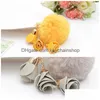 Key Rings Cute Pompom Car Keychain For Women Men Fur Ball Ring Holder Pendant Fashion Chain Charm Bag Jewelry Gift Drop Delivery Dhrs7