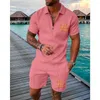 Men's Tracksuits Polo Tracksuit Shorts Sets For Man Clothing All The I Give Hiphop Pose Sports Pant Tee Shirt Basketball Fashion