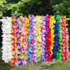 Decorative Flowers 36pcs Birthday Decor Wedding Headband Holiday Party Favor Ruffled Summer Tropical Theme Wreath Hawaiian Floral Lei Beach