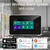 Sistemas de alarme WIFI GSM Sistema de alarme de segurança residencial com sensor de movimento sem fio Detector de alarme contra roubo para Tuya SmartLife APP Garden Home Alarm YQ230926