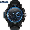 Fantastic Outdoor Dual Display 50m Waterproof Teenage Watch Tide Male Fashion SMAEL LED Electronic Watch Multi-function 1531214I