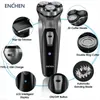 Electric Shavers Enchen Blackstone Electrical Rotary Shaver For Men 3D Floating Blade Washable Type USB RECHARGEABLE RACHAVING BEARD MASHINE 230925